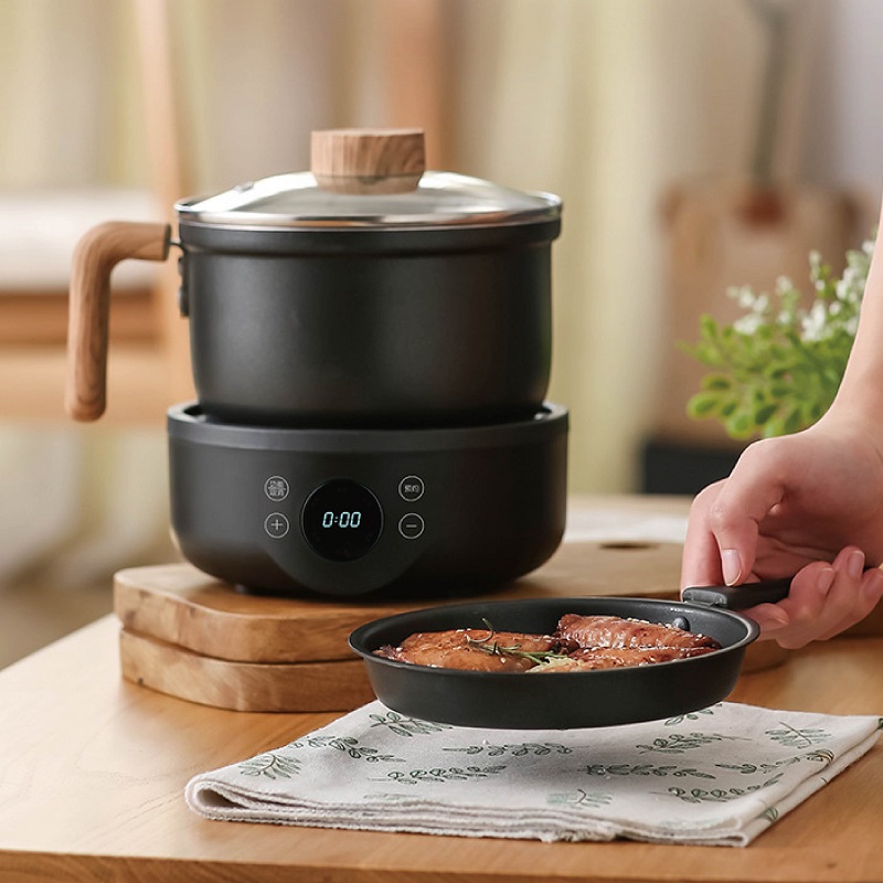 Kitchen Appliances Electronics - Casserole électrique multifonction 110V/220V, poêle antiadhésive,