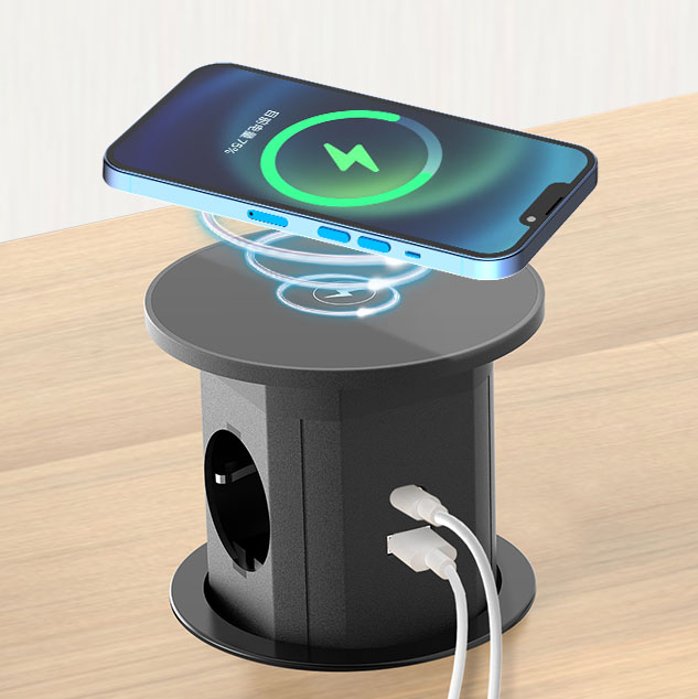 Kitchen Appliances Uk - Prise escamotable double UE/Royaume-Uni avec charge
