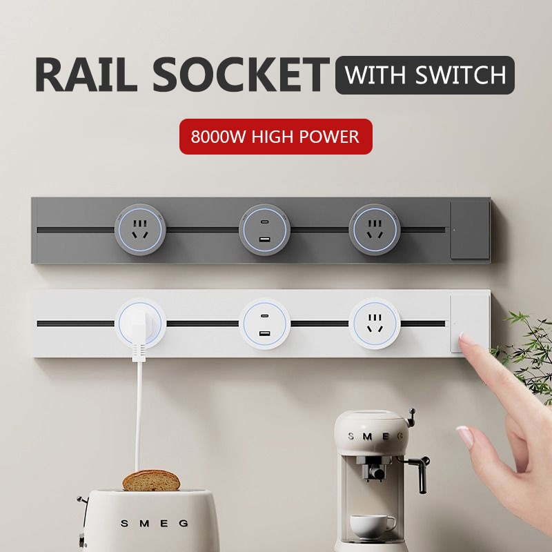 Kitchen Appliances Uk - Prise sur rail avec interrupteur prise
