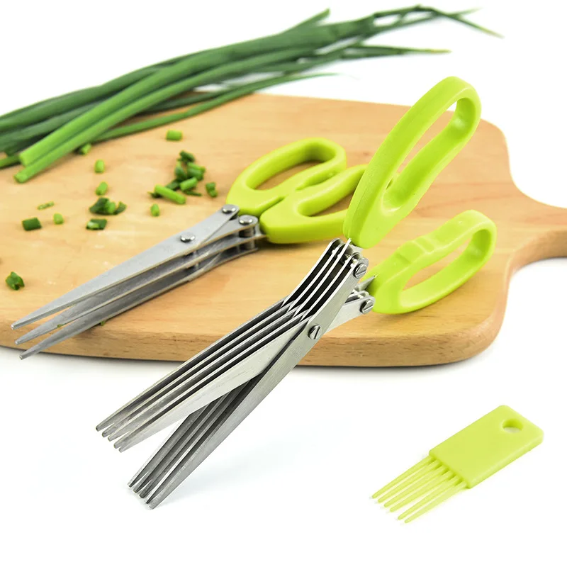 Kitchen Appliances Green - Ciseaux de cuisine multifonctionnels en acier