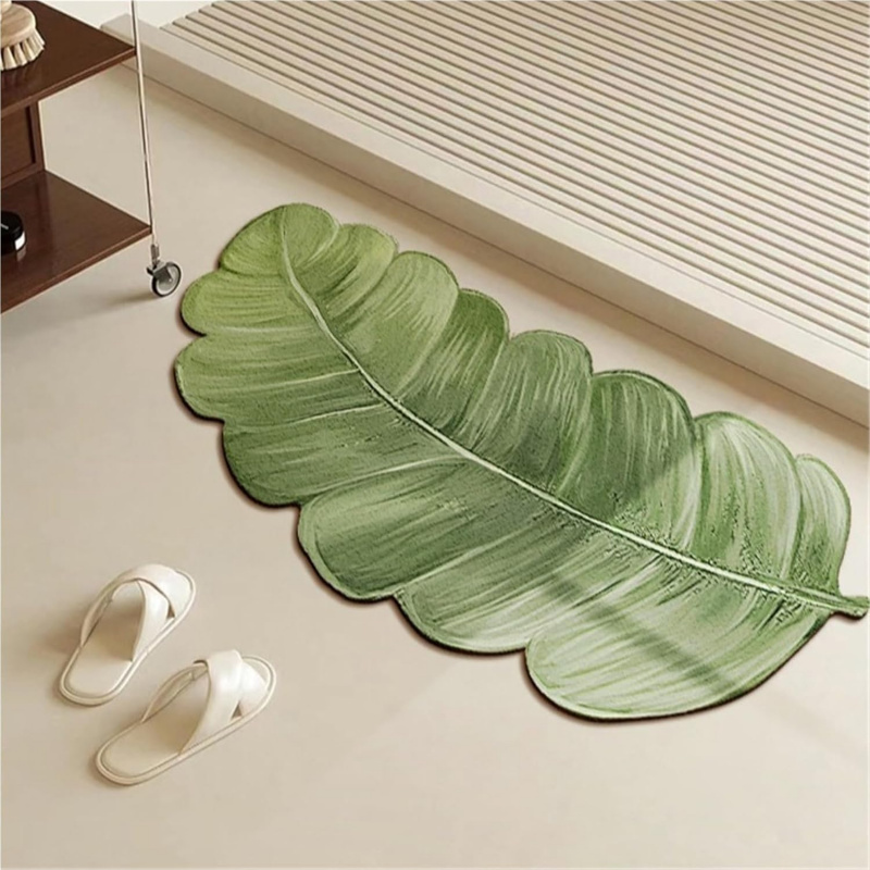Kitchen Appliances Green - VIKAMA Tapis à motifs de feuilles