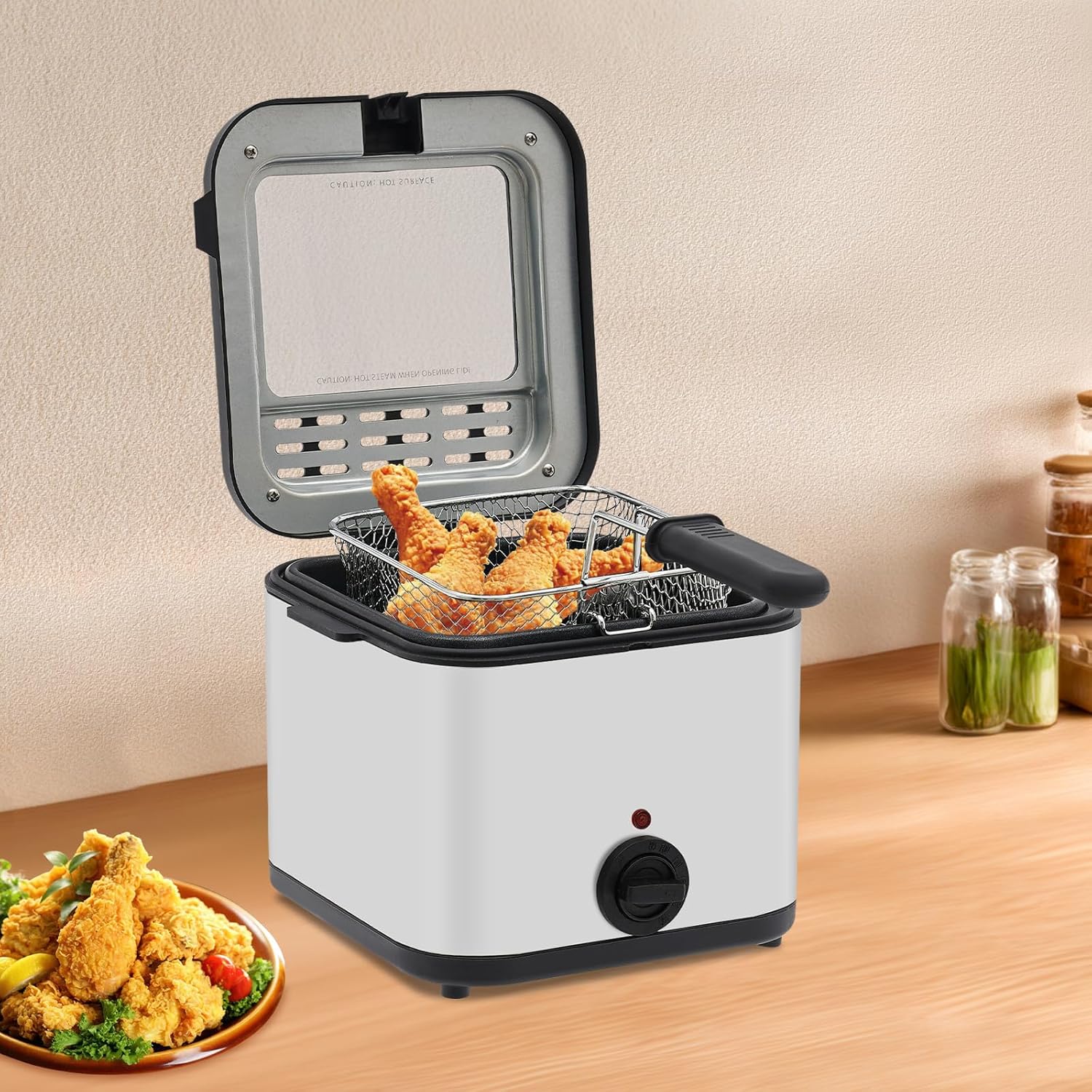 Kitchen Appliances Home - Friteuse électrique de comptoir, 2,64 qt,