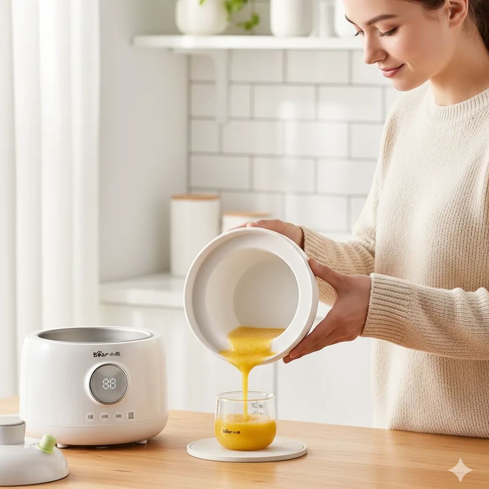 Slow Cooker Ceramic - Ours bébé cuiseur alimentaire électrique mijoteuse