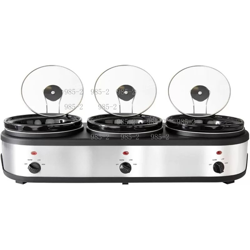 Slow Cooker Ceramic - Mijoteuse électrique triple en céramique 16530,