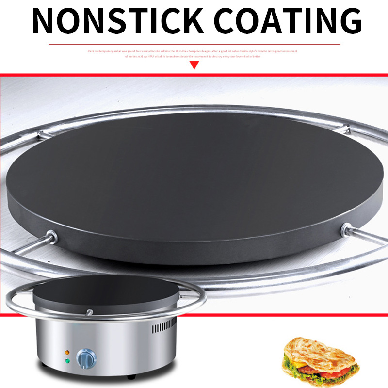 Crepe Maker Non Stick - Crêpière Électrique Rotative Manuelle, Poêle Traditionnelle