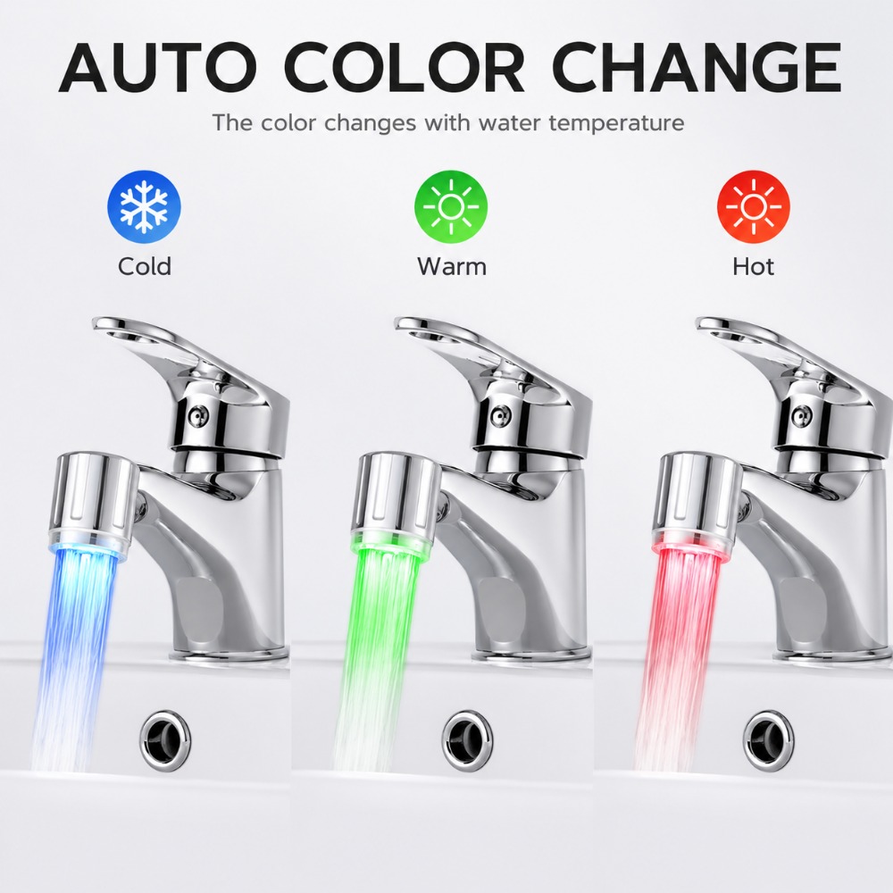 1/5 pièces Tête de robinet LED - Kitchen Appliances Offers avis et prix