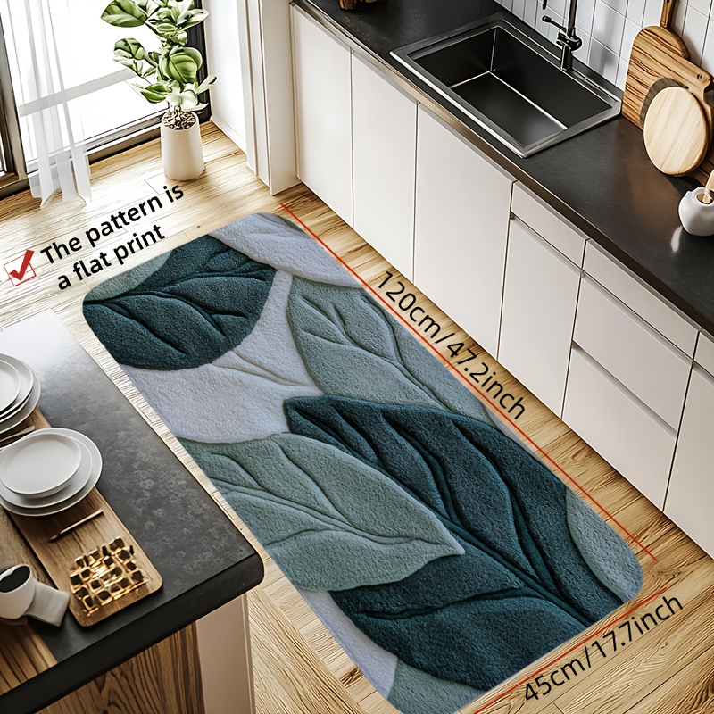 Tapis de bain imprimé feuilles - Kitchen Appliances Green avis et prix